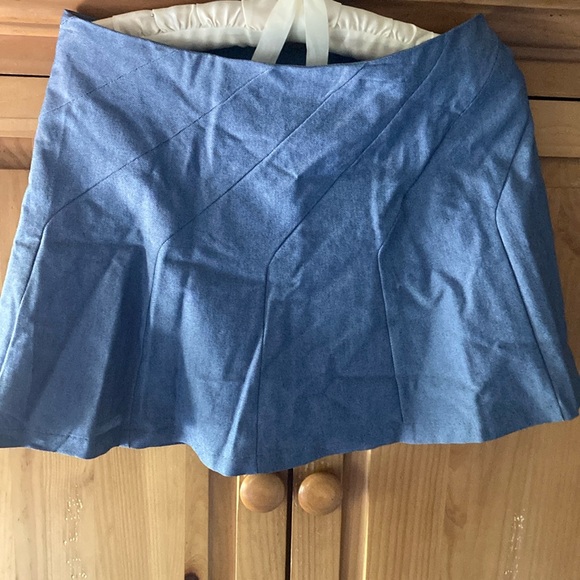 Cotton Candy Asymmetrical Side Zip Mini Skirt - Picture 1 of 8